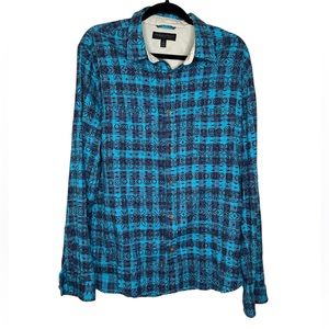Aeropostale blue plaid Aztecflannel shirt - men’s size large
